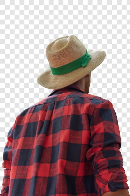 agriculteur, à, chapeau, isolé, psd, maquette