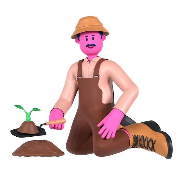 Agricultura de trowel masculina
