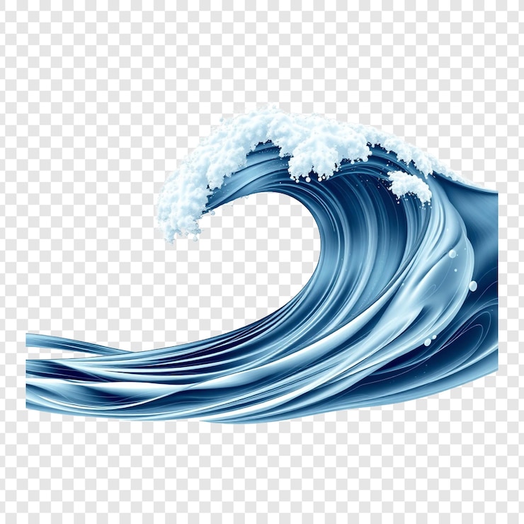 PSD agua jabonosa aislada sobre un fondo transparente