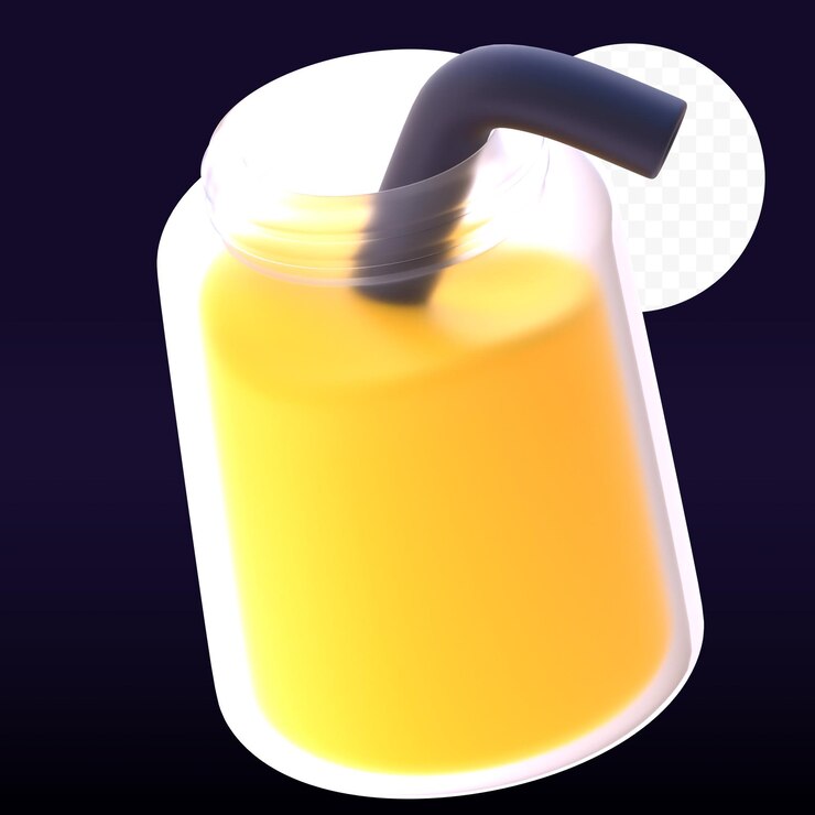 PSD agua de limón en gráfico renderizado 3d