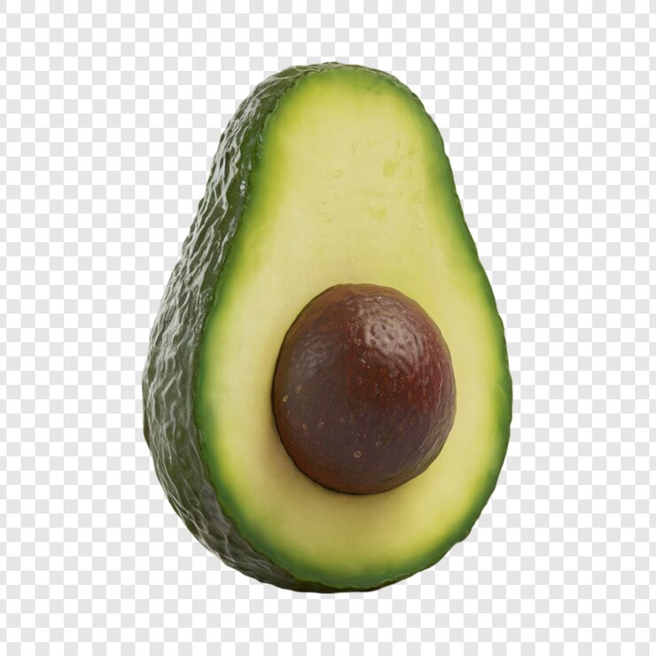 PSD aguacate aislado sobre un fondo transparente