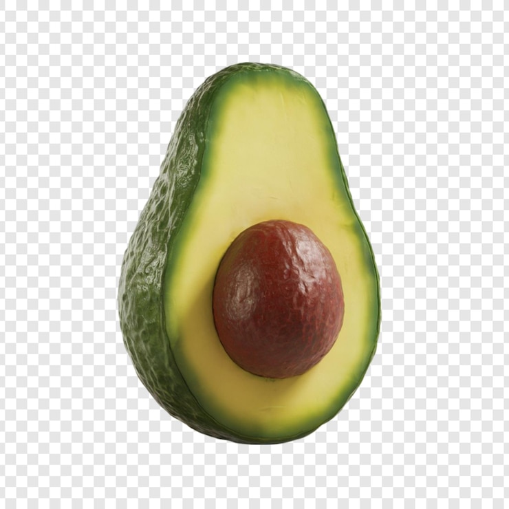 PSD aguacate aislado sobre un fondo transparente