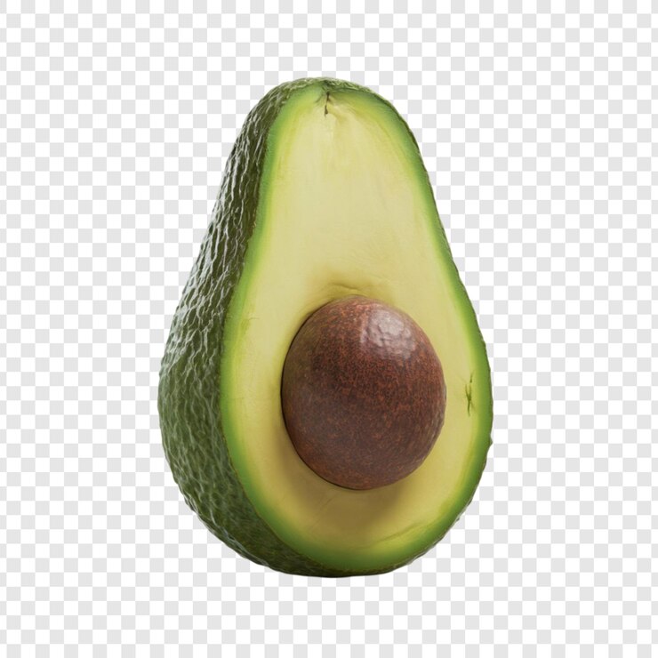 PSD aguacate aislado sobre un fondo transparente