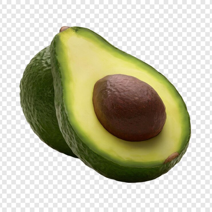 PSD aguacate aislado sobre un fondo transparente