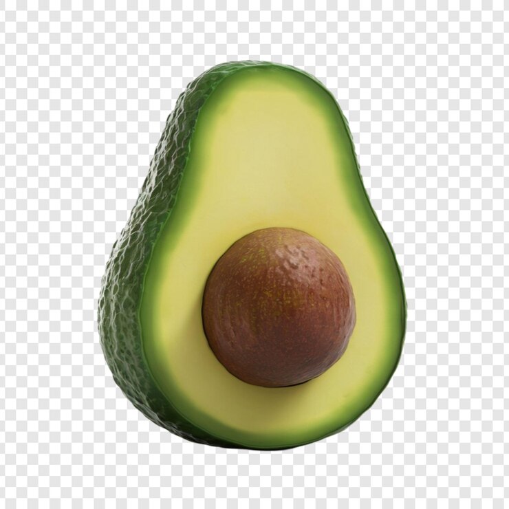 PSD aguacate aislado sobre un fondo transparente