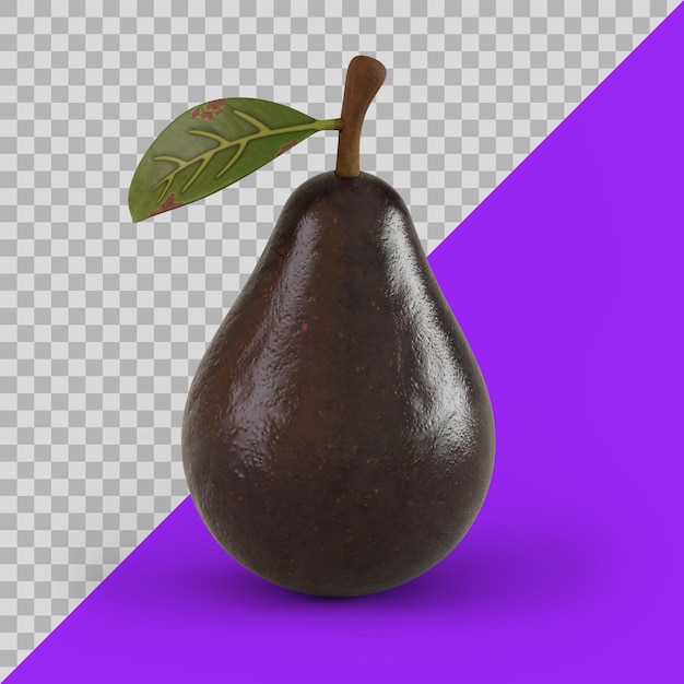 Aguacate estilizado modelo 3d