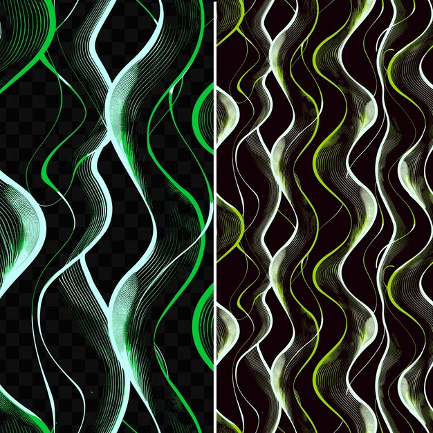 PSD Águia bioluminescente com linhas de luz onduladas design dinâmico e padrão sem costura tile dia mundial do oceano