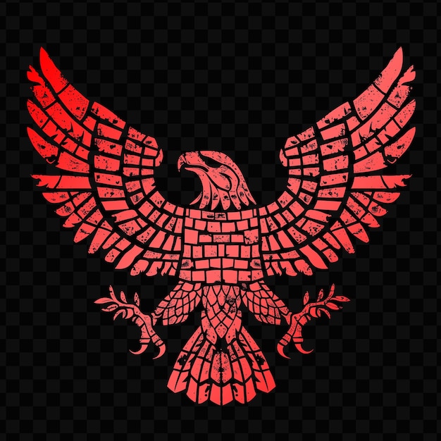 PSD Águila roja con un águila dorada en la parte superior