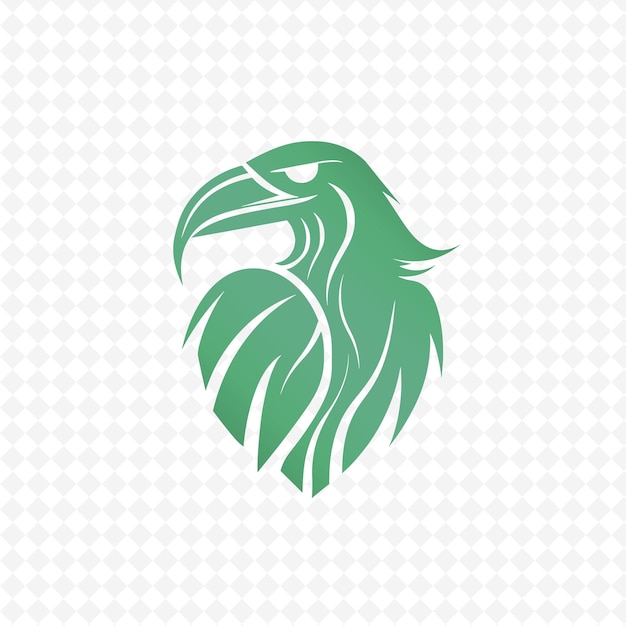 un águila verde con un fondo verde