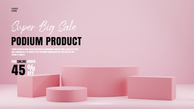 AH Product podium display minimal for product backdropsale banner template