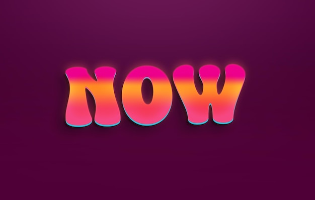 Ahora diseño de efectos de texto 3D