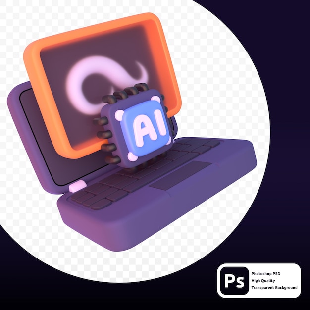 Ai art en render 3d para presentación web de activos gráficos u otros