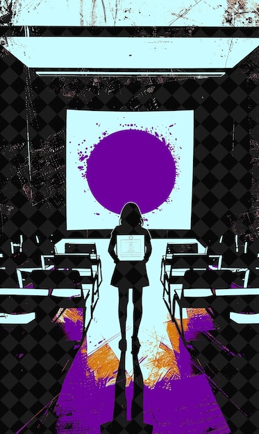 ai assisted scholarship program holding a certificate in the flat illustration background design