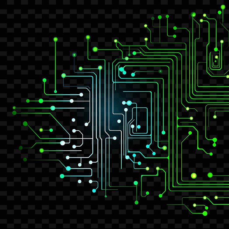 PSD ai borderline design linhas de néon estilo circuitos design neon png y2k formas artes de luz transparentes