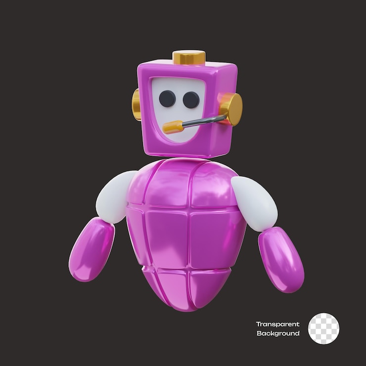 PSD ai bot 3d-symbole