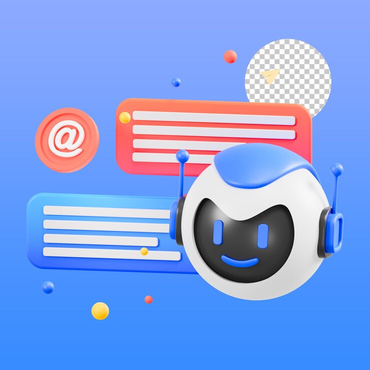 ai chat bot illustrazione 3d