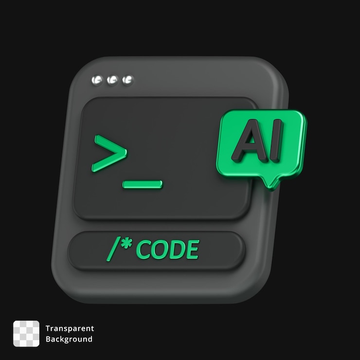 PSD ai code terminal illustration