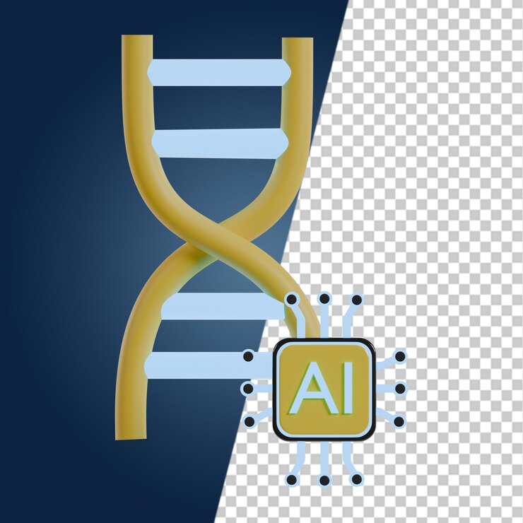 PSD ai y los íconos 3d robóticos render clipart