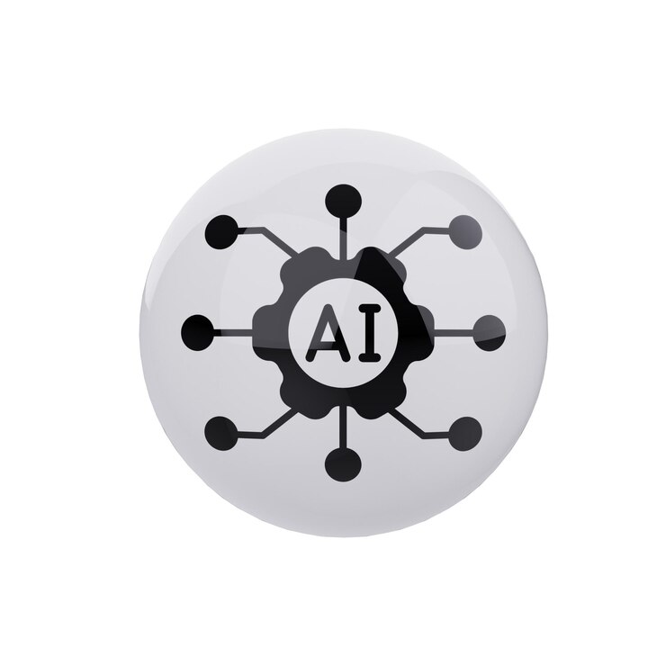 PSD ai network connection white bubble icon