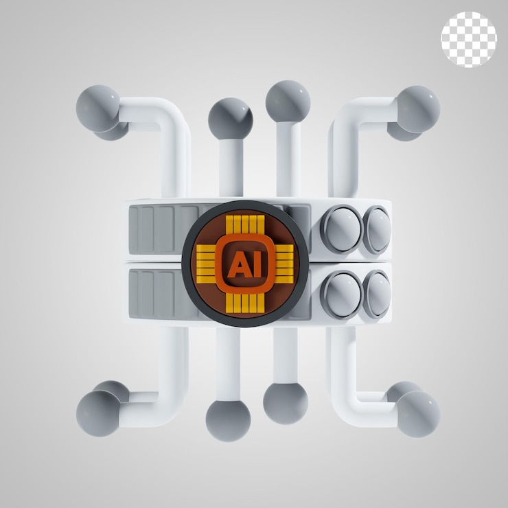 PSD ai server 3d icona e illustrazione