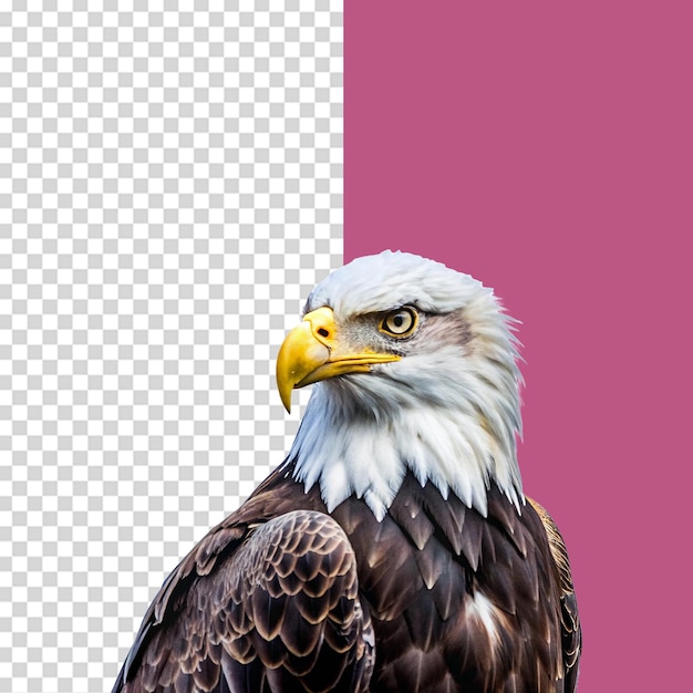 L'aigle isolé sur un fond transparent