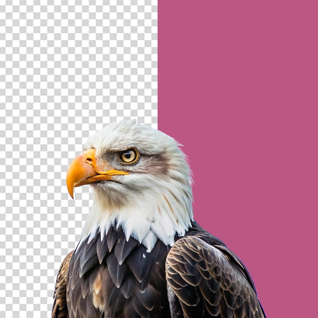 L'aigle isolé sur un fond transparent
