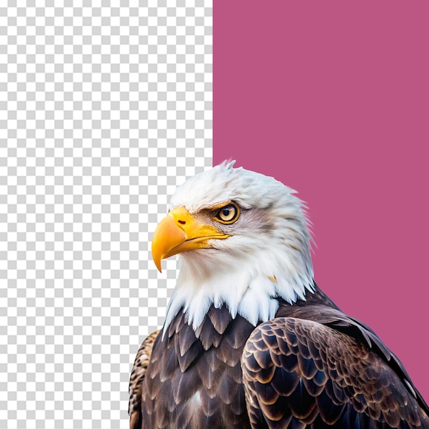 L'aigle isolé sur un fond transparent