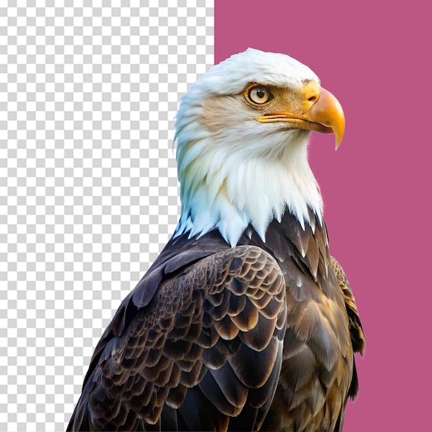 L'aigle isolé sur un fond transparent