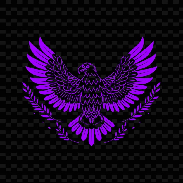 Un Aigle Violet Avec Un Fond Violet Et Un Fond Noir Avec Un Fond Noir