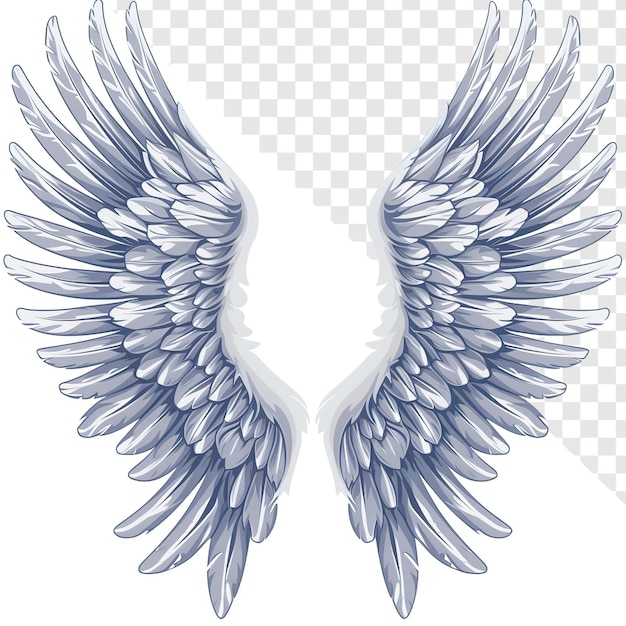 Des ailes d'ange sur fond transparent