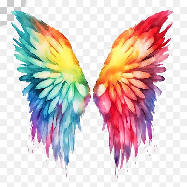 PSD les ailes de l'arc en ciel - des ailes png téléchargement