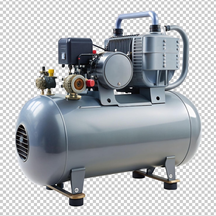 PSD air compressor on transparent background