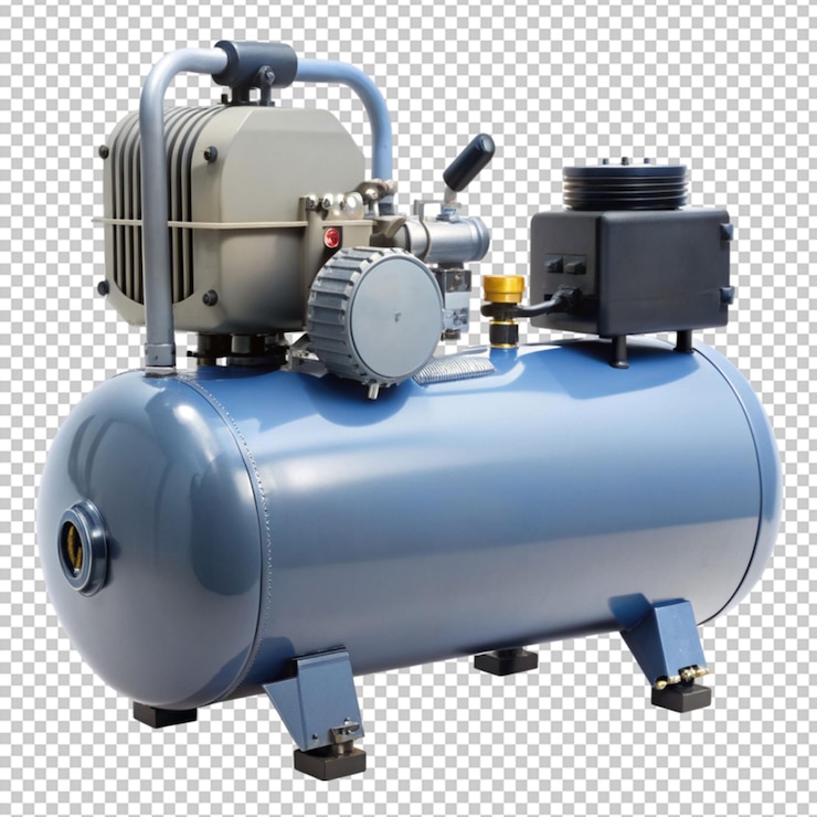 PSD air compressor on transparent background