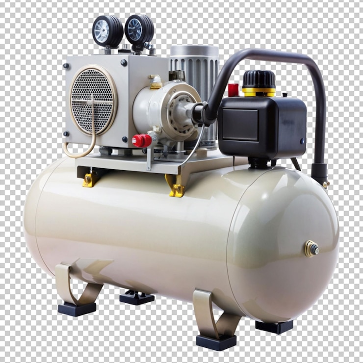 PSD air compressor on transparent background