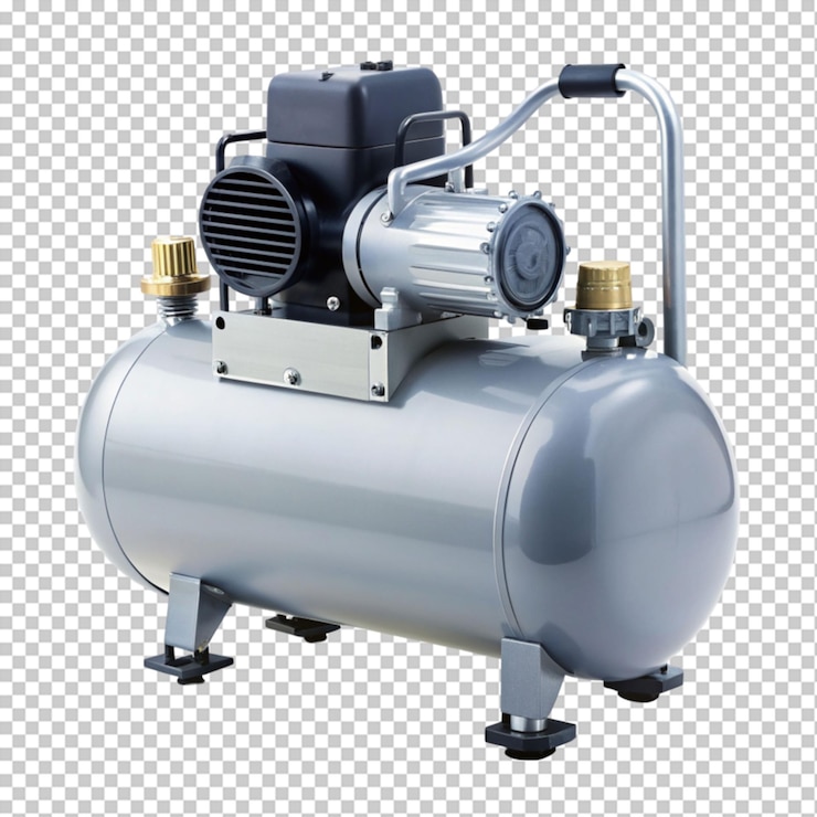 PSD air compressor on transparent background