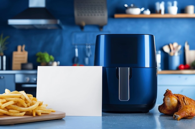 PSD air fryer  in kitchen mockup