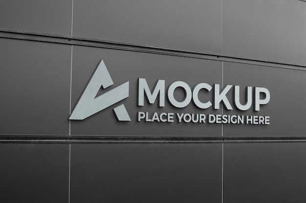 PSD aircraftmetal außenschild mock-up-design