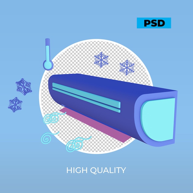 PSD aire acondicionado modelo 3d