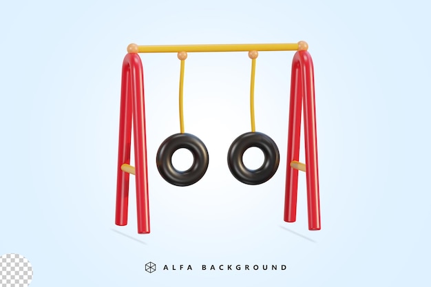 Aire de jeux réaliste de vecteur 3d pour les enfants illustration vectorielle pour l'élément de parc