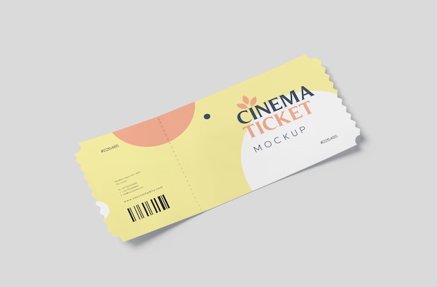 Airline Ticket Design Mockup Rectangular Shape