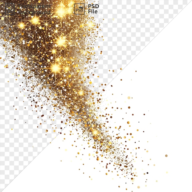 Aisladas manchas de oro abstractas símbolo vectorial brillo disperso en un fondo aislado
