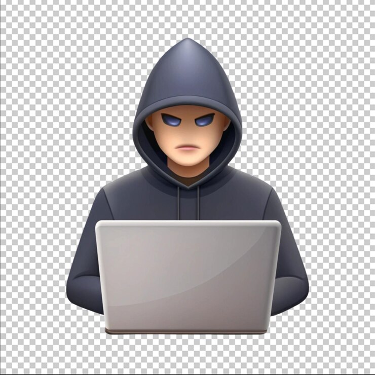 PSD aislado en fondo transparente hacker