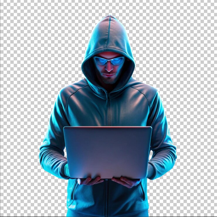 PSD aislado en fondo transparente hacker