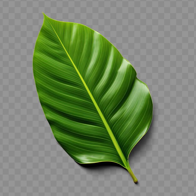 PSD aislado de una hoja de plátano tropical con su gran tamaño y v ph png decoración de hoja transparente