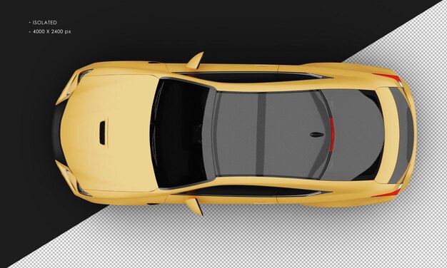 PSD aislado realista matte naranja moderno elegante coche deportivo desde arriba