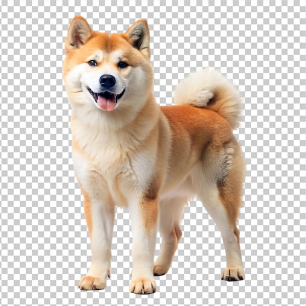 PSD akita inu cão japonês em fundo transparente