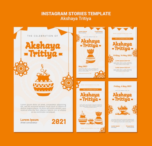 PSD akshaya tritiya historias de instagram