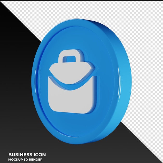 Aktentasche 2 business icon 3d render illustration