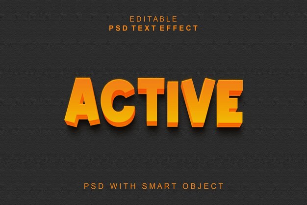 Aktiver 3D-Text-Effekt