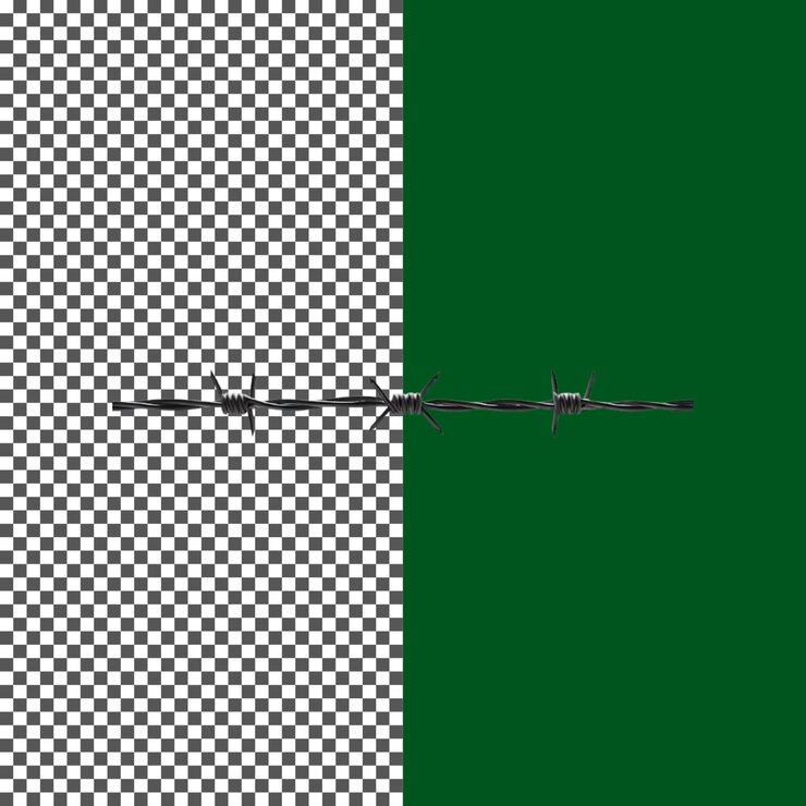 PSD alambre de púas realista aislado sobre un fondo transparente png psd